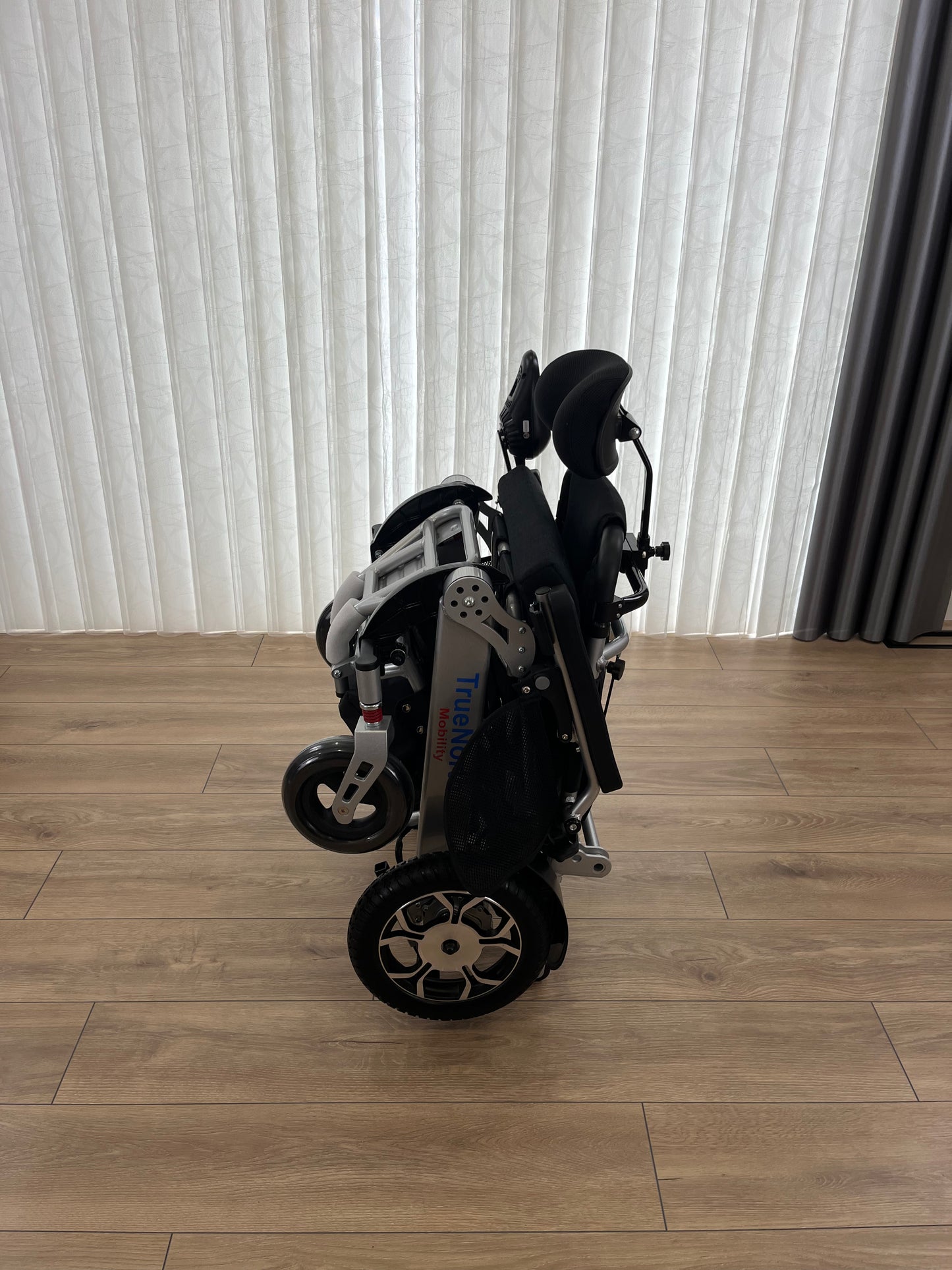 TrueNorth TN02- Reclining Electric Wheelchair with Adjustable Headrest: Foldable, Long Range, All Terrain & Heavy-Duty | Dual Motor Power Airline Approved Wheelchair