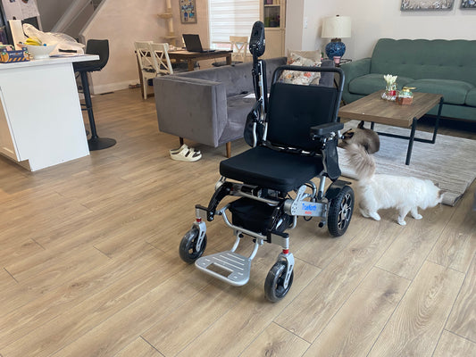 TrueNorth TN01-Automatic Fold-Unfold Electric Power Wheelchair: Lightweight, Auto Collapsible & All-Terrain | Dual 250W Motors, 10-Mile Range  Auto-fold Airline Approved Electric Wheelchair